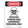 Signmission Safety Sign, OSHA Danger, 5" Height, Pesticide Storage Area, Portrait, 10PK OS-DS-D-35-V-1524-10PK